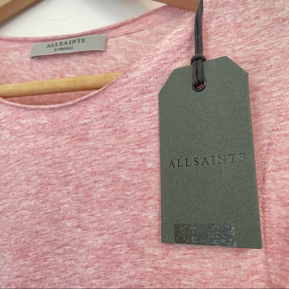 ALLSAINTS Pink Marl Waisty Feminine Romany Sleeveless Top Size XS New - Picture 13 of 15